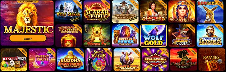 Les jeux du Casino Spin Million